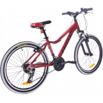 Detský bicykel 24" Fuzlu Team hliníkový červený
